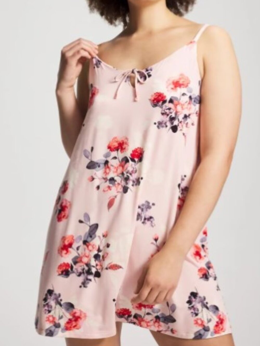 NWT Soma COOL NIGHTS Tie Front Chemise